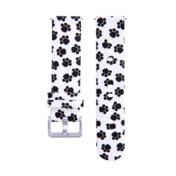 Ремешок силиконовый для умных часов / 20 мм. / Белый (Принт 4)