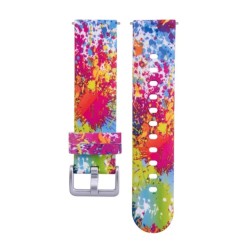 Ремешок силиконовый для умных часов / 20 мм. / Белый (Принт 3)