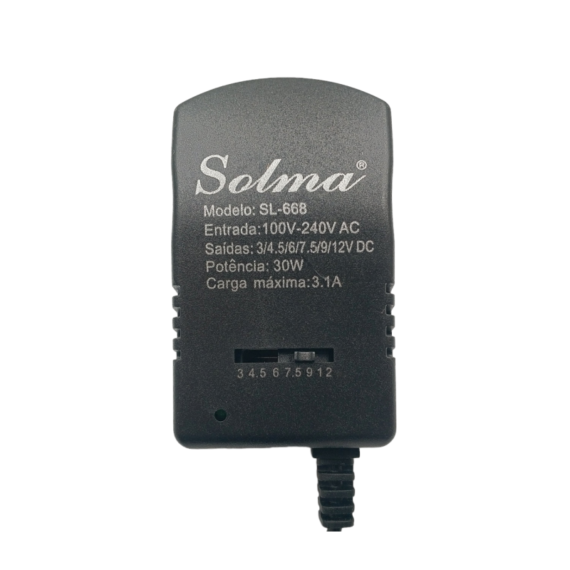 Зарядка універсальна 8 конекторів / 3, 4.5, 6, 7.5, 9, 12 Вольт / 100 см. / Чорний