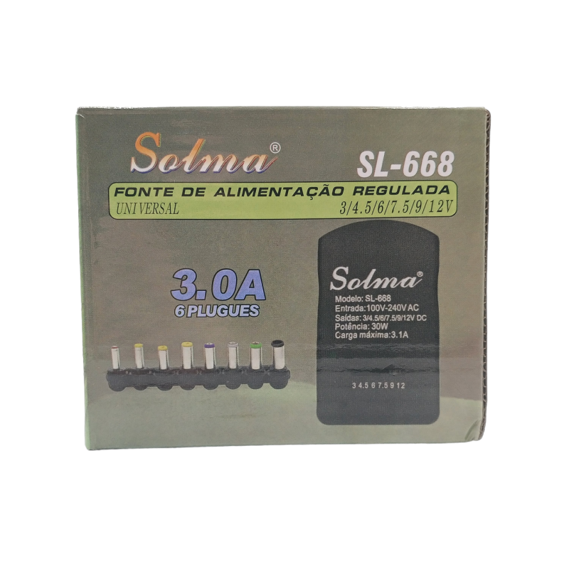 Зарядка універсальна 8 конекторів / 3, 4.5, 6, 7.5, 9, 12 Вольт / 100 см. / Чорний