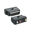 Перехідник Scart-3 RCA / Перехідник Скарт - 3 RCA / Чорний