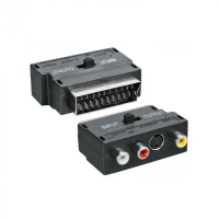Перехідник Scart-3 RCA / Перехідник Скарт - 3 RCA / Чорний