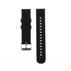 Ремінець силіконовий для розумних годинників / 18 мм. / Чорний