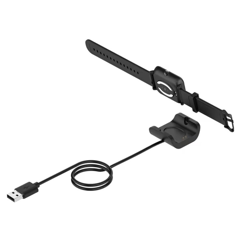 Зарядний пристрій Strain для Amazfit Bip S A1805 A1916 \ 1 метр \ Чорний