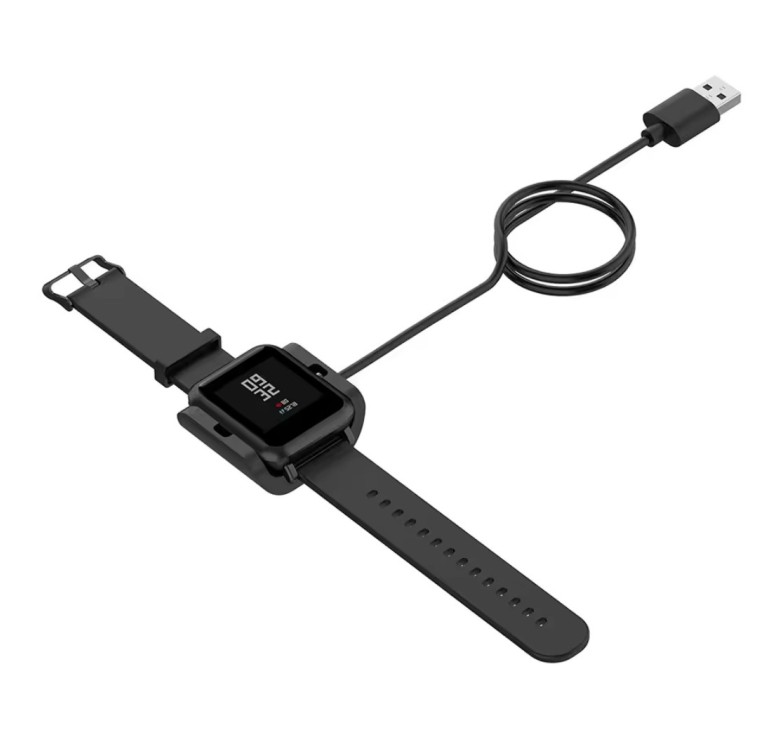 Зарядний пристрій Strain для Amazfit Bip S A1805 A1916 \ 1 метр \ Чорний