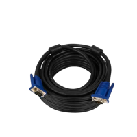 Кабель для монітора VGA-VGA / 10 метрів з феритами / Чорний