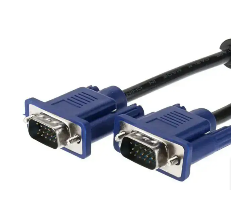 Кабель для монітора VGA-VGA / 10 метрів з феритами / Чорний