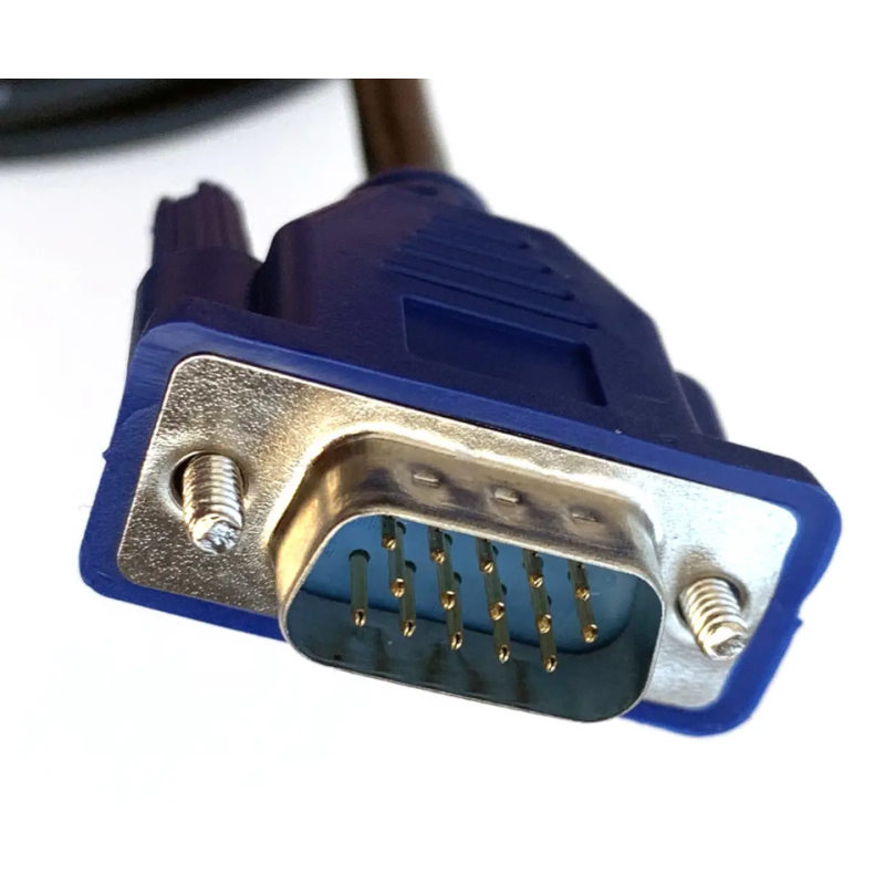 Кабель для монитора VGA-VGA / 10 метров с феритами / Черный