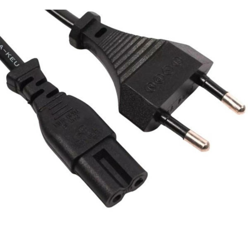 Кабель (шнур) живлення 220V "Вісімка" (IEC C7) 1.2м, Чорний