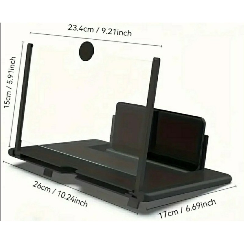 Подставка для телефона увеличительный 5D экран / Черный