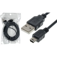 Кабель Mini - USB для плеєрів, колонок, відеореєстраторів / 3 метри / Чорний