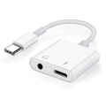 Перехідник 2 в 1 Type-C + AUX 3.5 для iPhone 15, 15 Pro, 15 Pro Max, 15 Plus