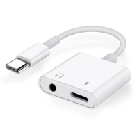 Перехідник 2 в 1 Type-C + AUX 3.5 для iPhone 15, 15 Pro, 15 Pro Max, 15 Plus