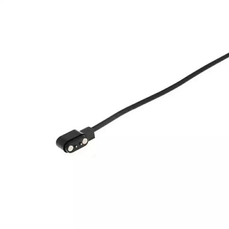 Магнітний USB кабель для смарт-годинника на 2 конектори (2.84 мм) - 80 см, чорний