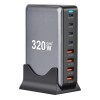 Настільний зарядний пристрій GaN 8в1 320W GaN\Чорне 8в1 320W GaN\Чорне