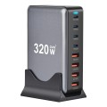 Настільний зарядний пристрій GaN 8в1 320W GaN\Чорне 8в1 320W GaN\Чорне
