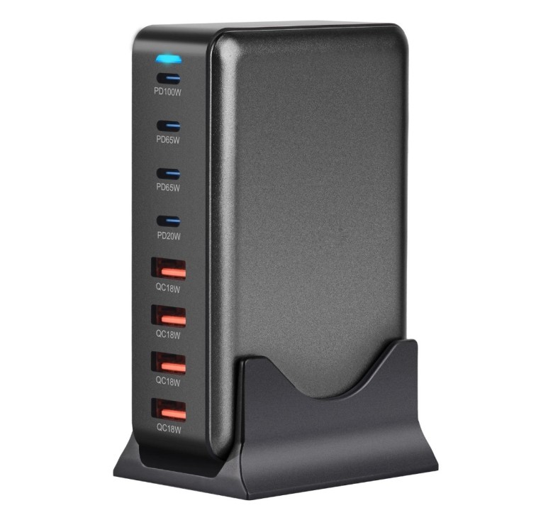 Настільний зарядний пристрій GaN 8в1 320W GaN\Чорне 8в1 320W GaN\Чорне