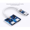 Переходник для наушников 2 в 1 Type-C Аудио+Type-C зарядка для lpad Pro, Ipad Air / Белый
