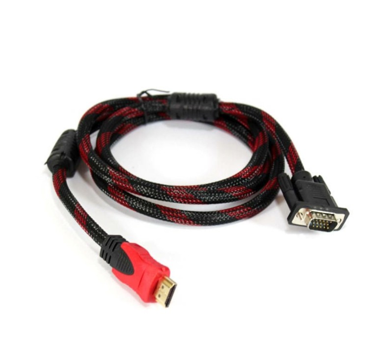 Кабель HDMI-VGA / 1.5M / Чорно-Червоний