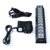 USB хаб Hi-Speed / USB 2.0 / 10 портів USB / З перемикачами / 19 см. / Чорний