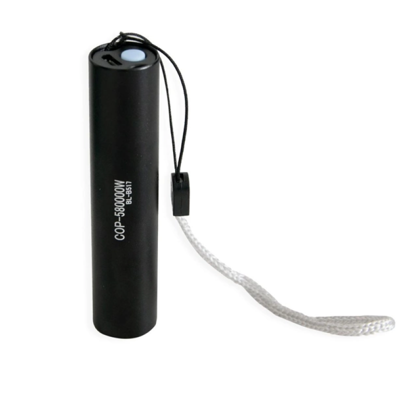 Карманный ручной светодиодный фонарик BL-B517 / mirco USB / Черный