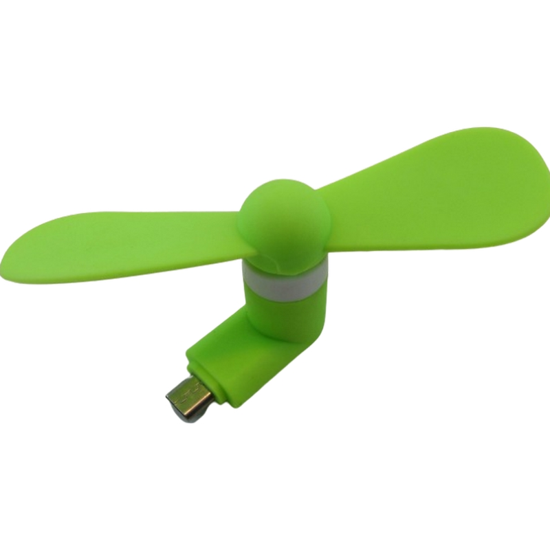 Міні вентилятор для телефону Type-C / Зелений
