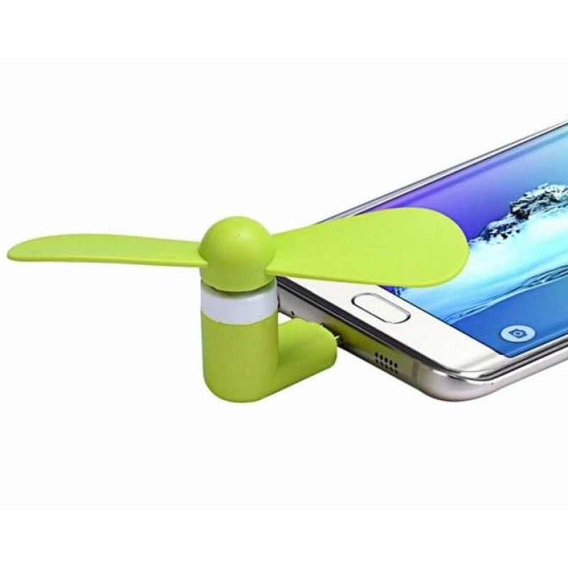 Міні вентилятор для телефону Type-C / Зелений