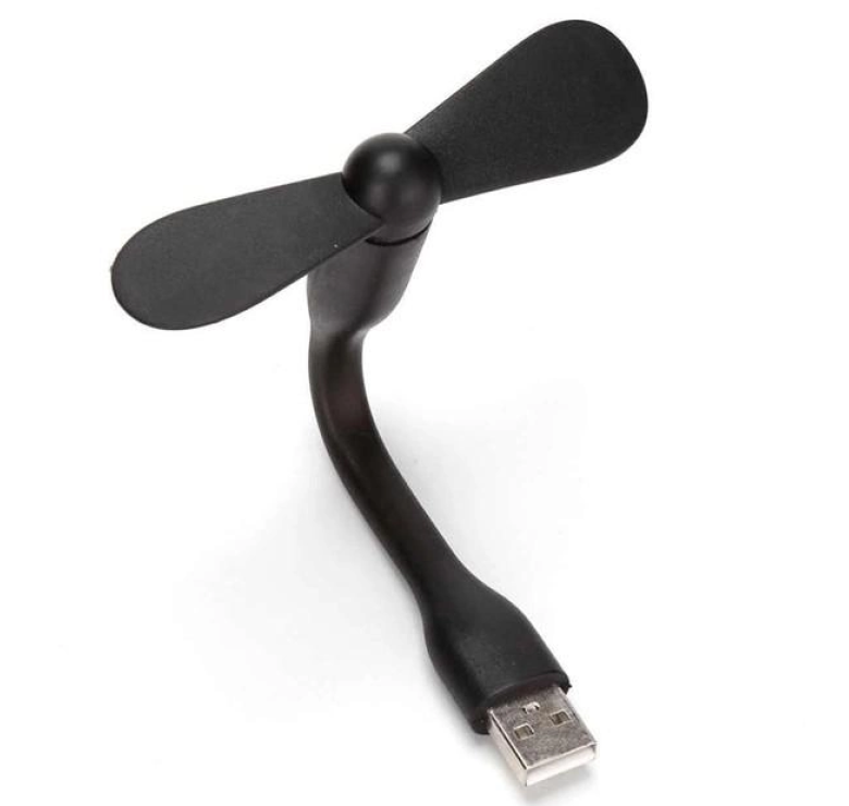 Міні вентилятор для комп'ютера USB / Чорний
