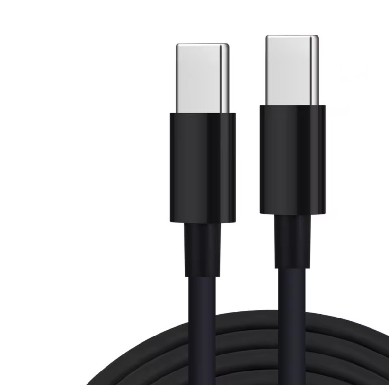 Кабель для защищенных смартфонов (PD 30W) Type-C - Type-C 10mm. 1метр \ Черный