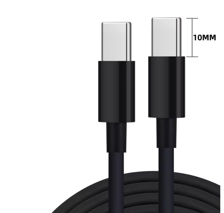 Кабель для захищених смартфонів (PD 30W) Type-C - Type-C 10mm. 1метр \ Чорний