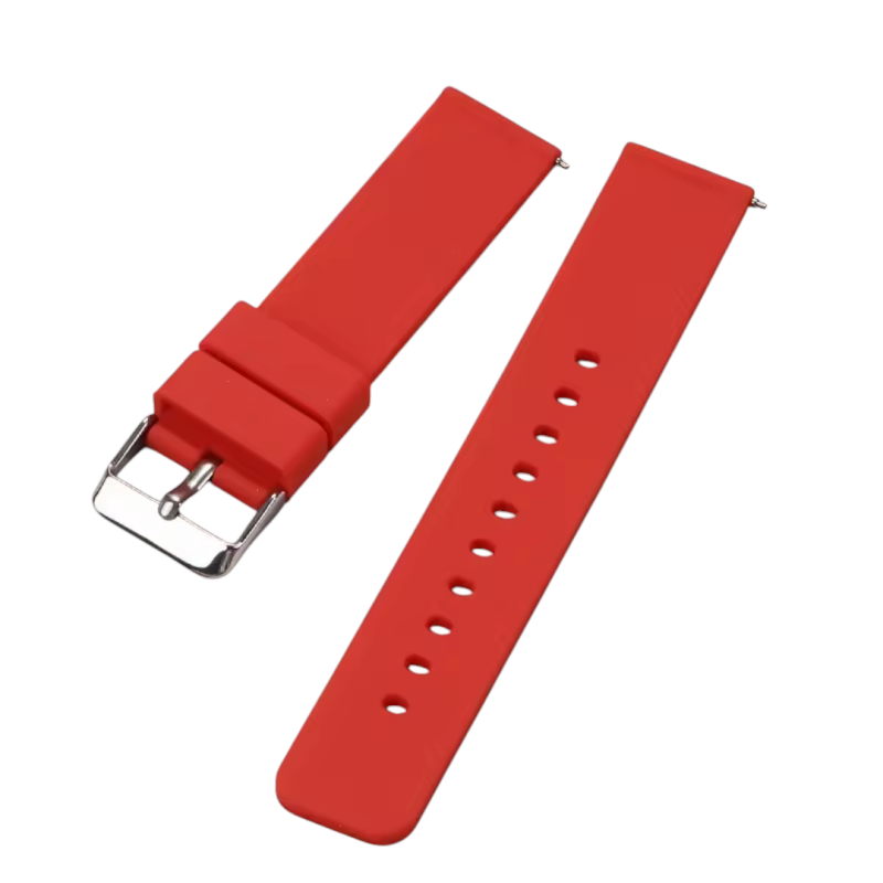 Ремешок силиконовый для умных часов / 20 мм. / Красный