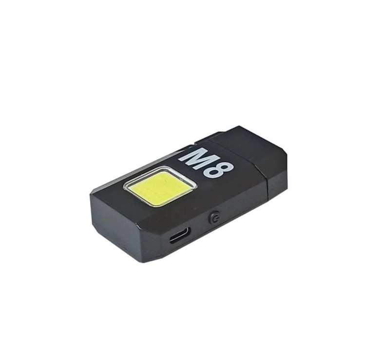 Запальничка спіральна 6002 M8 з LED-ліхтариком / Чорна
