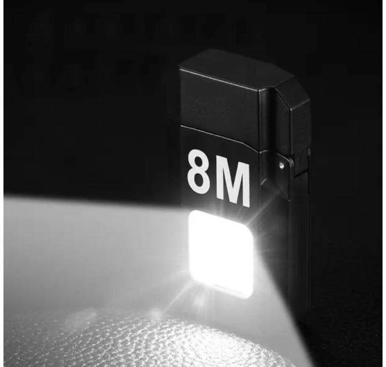 Запальничка спіральна 6002 M8 з LED-ліхтариком / Чорна