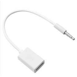 Переходник AUX (внешний) – USB (внутренний), Белый