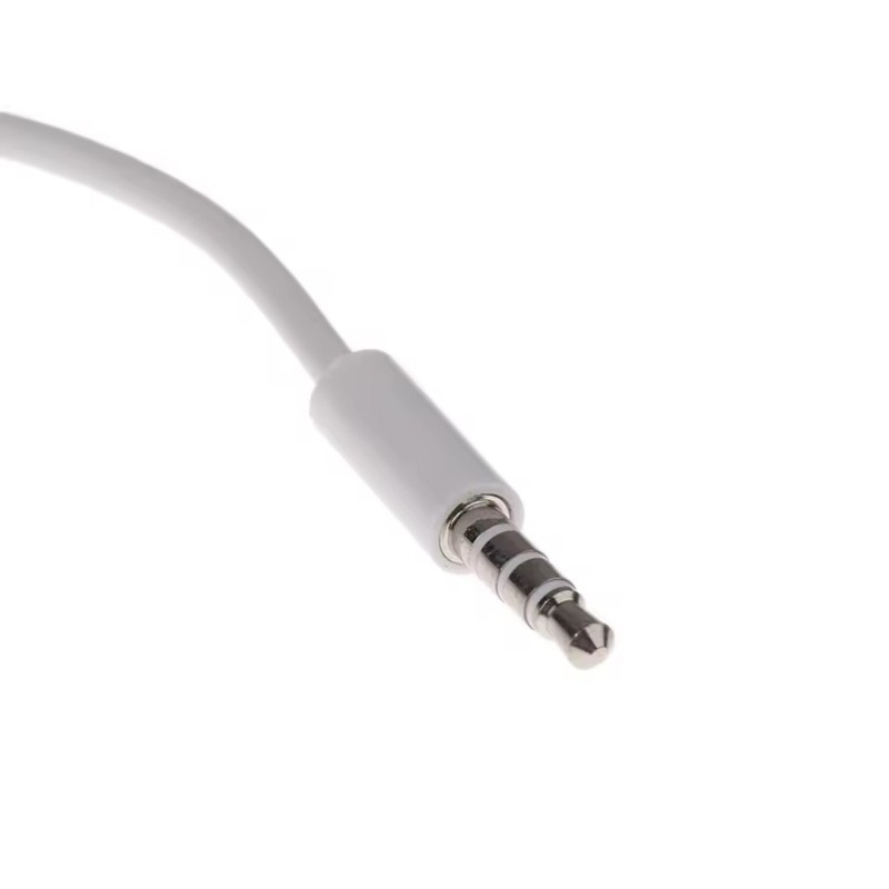 Перехідник AUX (зовнішній) - USB (внутрішній), Білий