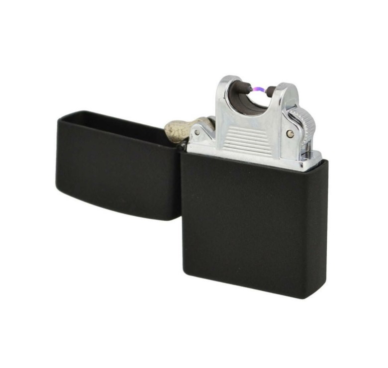Электроимпульсная зажигалка USB 215 дуговая / Черная