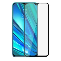 Закаленное защитное стекло на Oppo A12 / Черная рамка