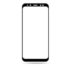 Закаленное защитное стекло на Samsung A530 / Черная рамка