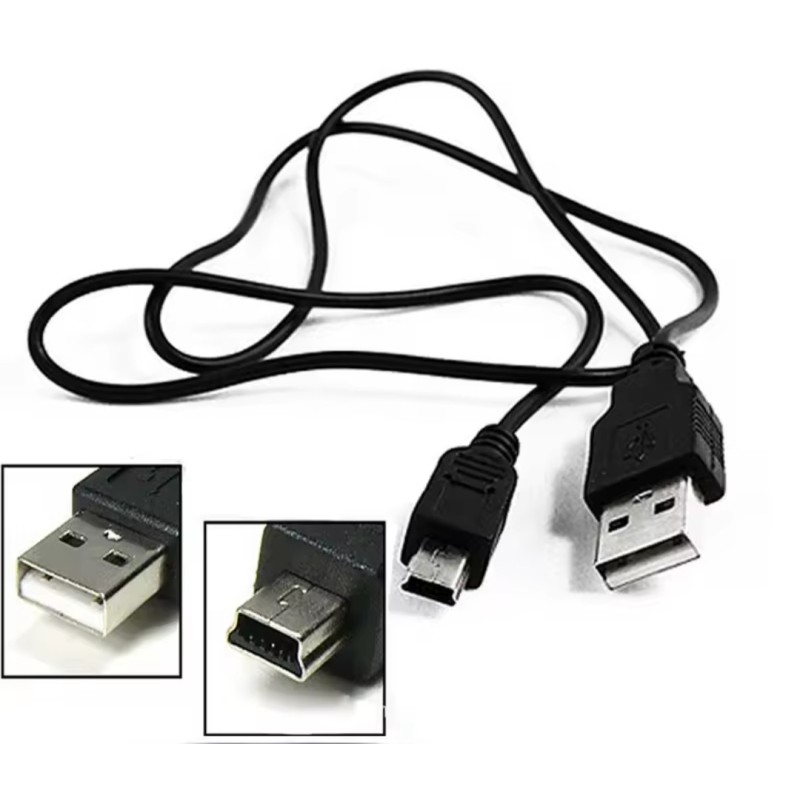 Кабель Mini - USB для плеєрів, колонок, відеореєстраторів / 2 метра / Чорний