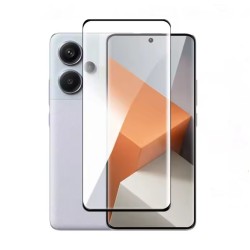 Защитное стекло на смартфон Xiaomi Redmi Note 14 Pro Plus 5G / Черная рамка