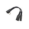 Переходник 2в1 Type-C - AUX 3.5 mm + Type-C для Ipad Air (2024), Ipad Pro (2024) \ Быстрая зарядка \ Черный