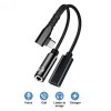 Переходник 2в1 Type-C - AUX 3.5 mm + Type-C для Ipad Air (2024), Ipad Pro (2024) \ Быстрая зарядка \ Черный