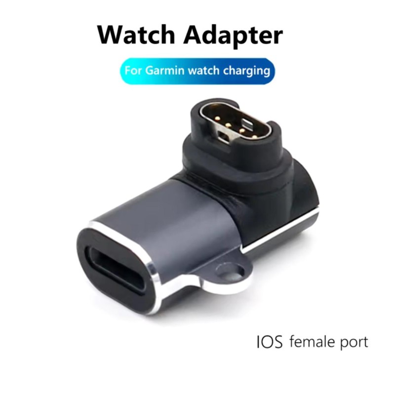 Переходник Lightning (iphone) – Garmin (угловой) для зарядки часов Garmin