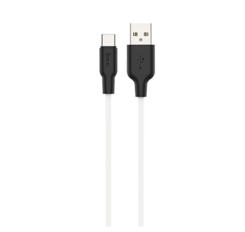 ﻿Кабель USB Hoco X21 Silicone Type - C \ 1 метр \ Білий