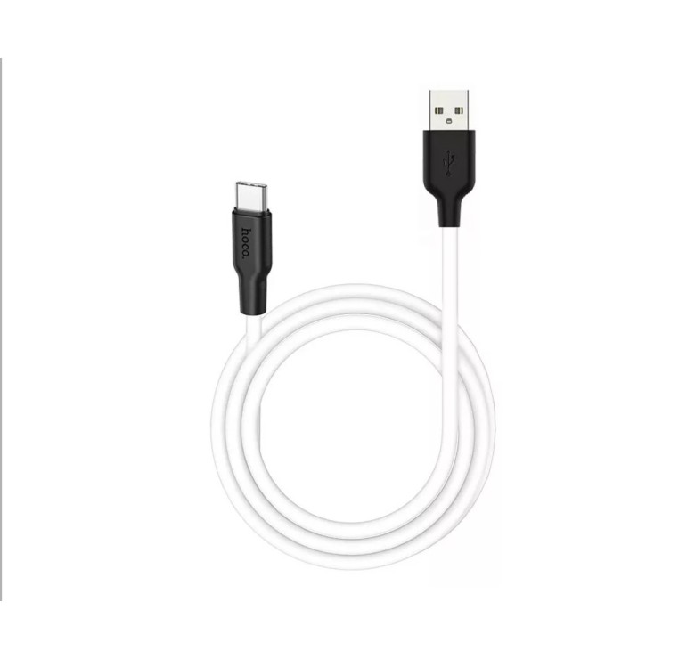 ﻿Кабель USB Hoco X21 Silicone Type - C \ 1 метр \ Білий
