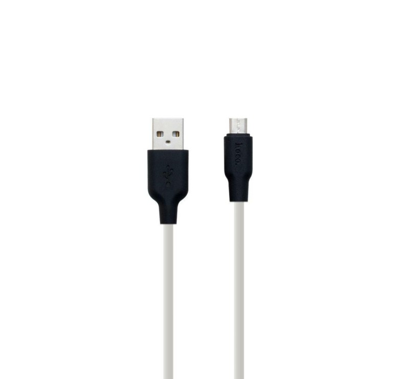 ﻿Кабель USB Hoco X21 Silicone Micro \ 1 метр \ Білий