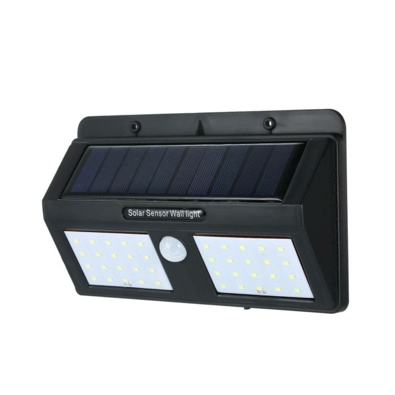 Вуличний світильник на сонячній батареї Solar 1626A + 40 діодів \ (7178) \ Чорний