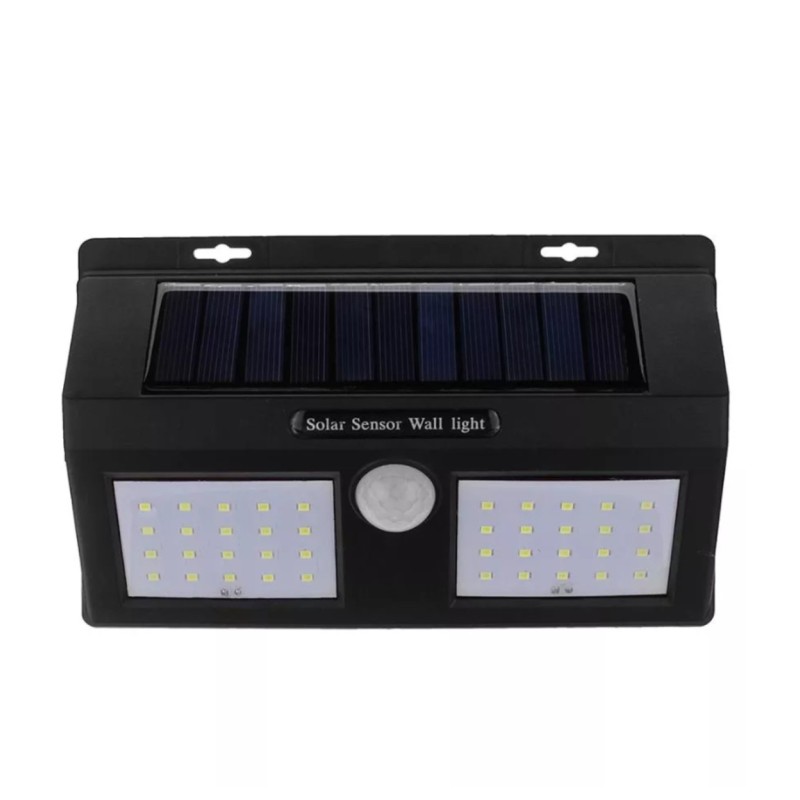 Вуличний світильник на сонячній батареї Solar 1626A + 40 діодів \ (7178) \ Чорний