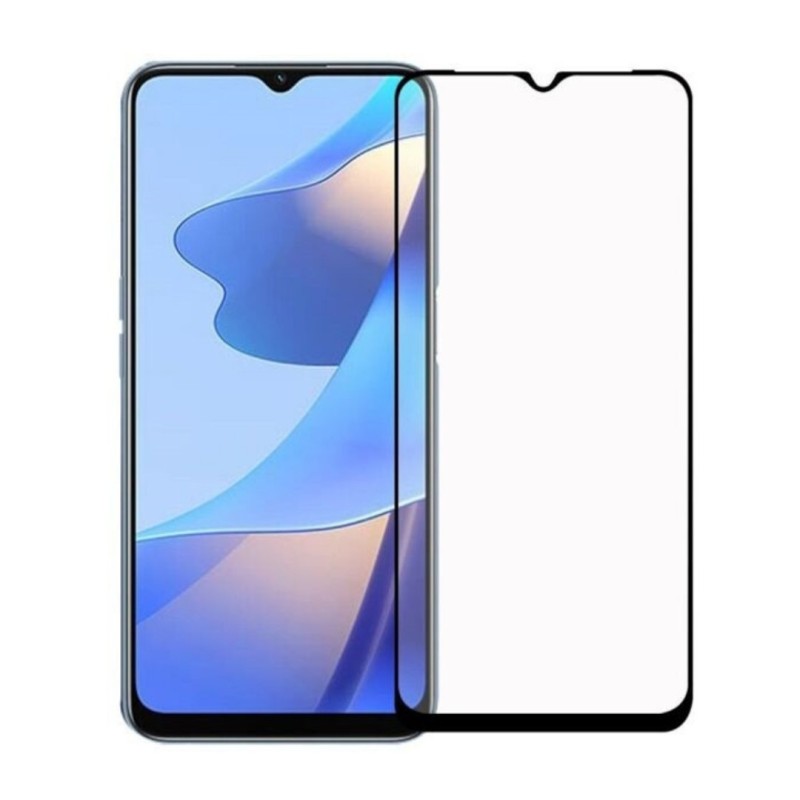 Захисне скло на Oppo A16, А16S / Чорна рамка