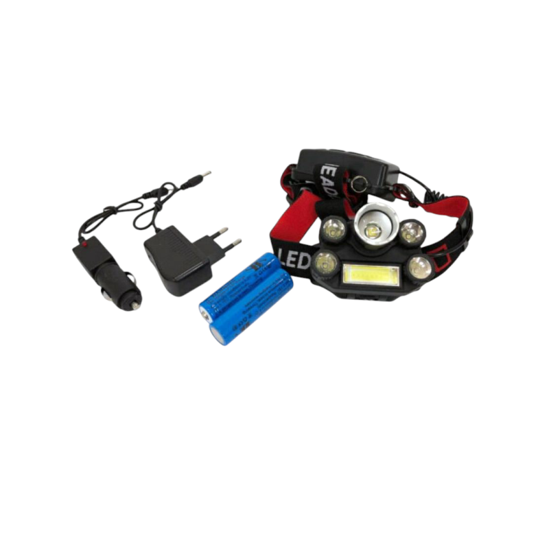 Фонарь налобный X-Balog BL-T64 / 2шт. 18650 / Черный